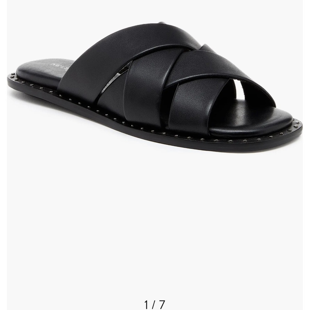 Kelsi Dagger Bravo Slide Studded Sandal Size 8 Black NIB